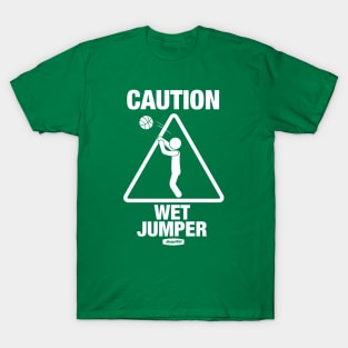 Caution Wet Jumper - Green/White T-Shirt